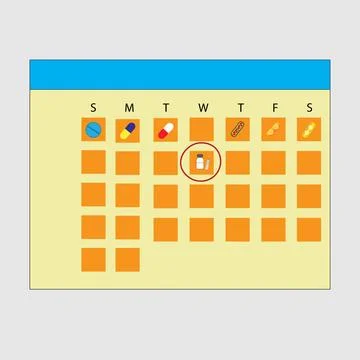Medication schedule Stock Illustration