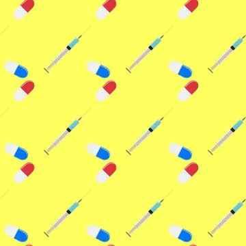 Medication seamless pattern Stock Illustration