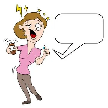 Medication Side Effect Cartoon Stock Illustration