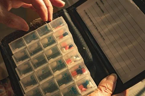 Medication for the whole week Stock Photos