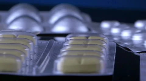Medications in slow motion Stock Footage 46936279
