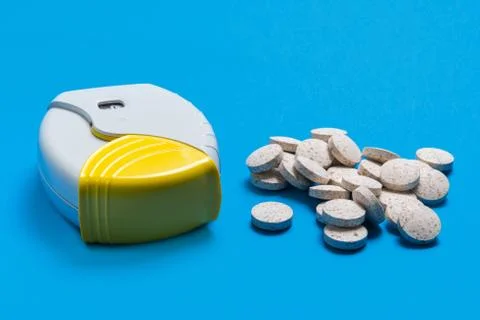 Medications, tablets, pills on background Stock Photos