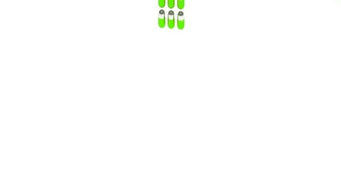 Medicinal capsules falling on a white background Stock Footage 79936368