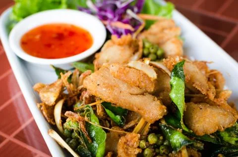 Medicinal fried chicken Stock Photos