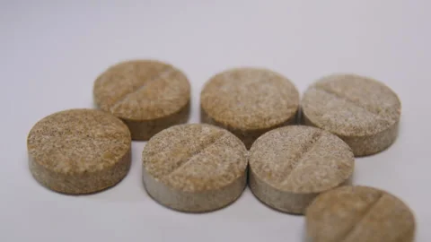 Medicinal Pills Falling On The Table Stock Footage 88995390