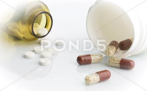 Medicine antibiotic pills Stock Photos