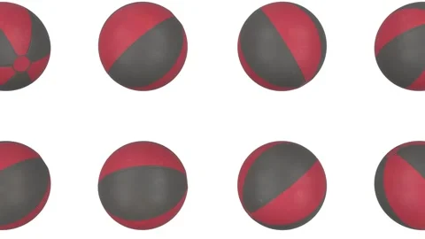 Medicine Balls Falling on a White Background. Weighted Medicine Ball 3D. 4K Stock Footage 311802841