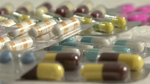 Medicine Blisters Stock Footage