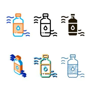 Medicine bottle biohacking clean icon vector Illustrazione stock