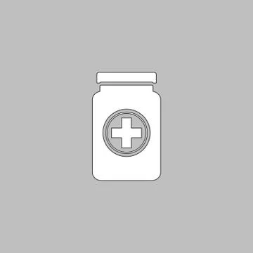 Medicine bottle computer symbol Stock Illustration