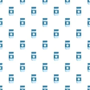 Medicine bottle container seamless pattern background Illustrazione stock