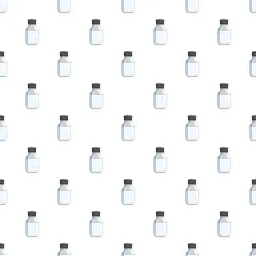 Medicine bottles forming a seamless pattern background 스톡 일러스트