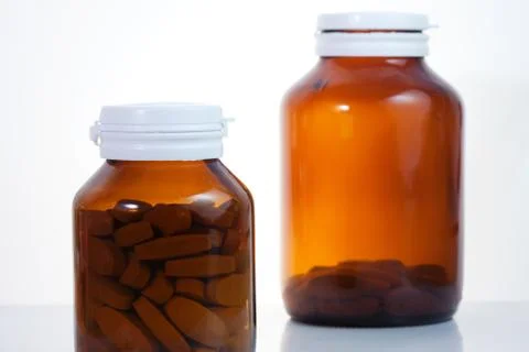 Medicine bottles Stock Photos