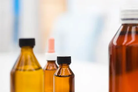 Medicine bottles Stock Photos