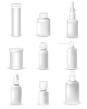 Medicine Bottles Set Stock Illustration