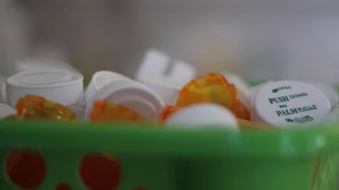 Medicine Bottles Static 2 Stock Footage 79030847