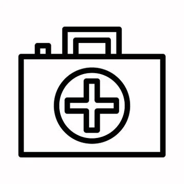 Medicine Briefcase icon vector logo symbol or illustration. Stock Illustration