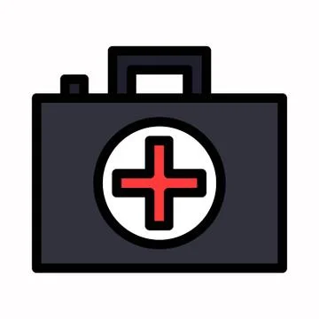 Medicine Briefcase icon vector logo symbol or illustration. Stock-Illustration