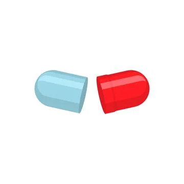 Medicine Capsule vector illustration in flat style design Stock Illustration