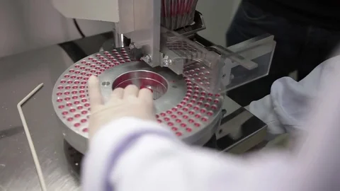 Medicine Capsules Being Loaded 12 Stock Footage 83217455
