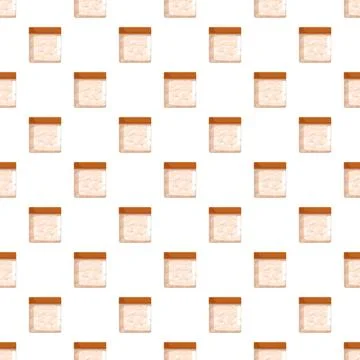 Medicine capsules in jar seamless pattern design Stock Illustration