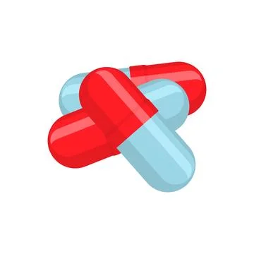 Medicine Capsules vector illustration in flat style design Stock Illustration