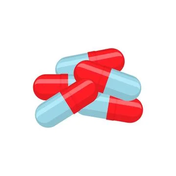 Medicine Capsules vector illustration in flat style design Stock Illustration