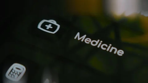 Medicine category on Expense Tracker app Video stock 302714195