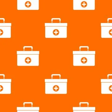 Medicine chest pattern seamless Illustrazione stock