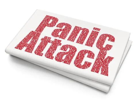 Medicine concept: Panic Attack on Blank Newspaper background Stock Illustration