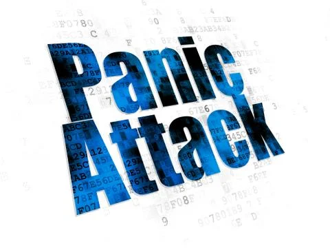 Medicine concept: Panic Attack on Digital background Stock Illustration