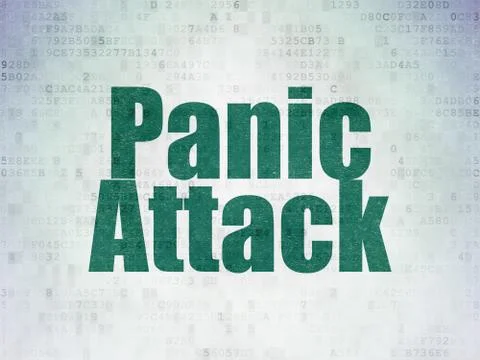 Medicine concept: Panic Attack on Digital Data Paper background Stock Illustration