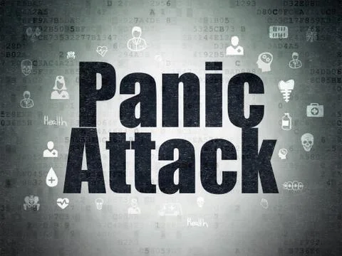 Medicine concept: Panic Attack on Digital Data Paper background Stock Illustration