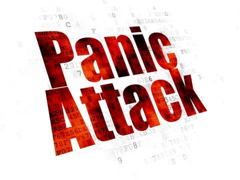 Medicine concept: Panic Attack on Digital background Stock Illustration