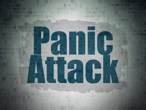 Medicine concept: Panic Attack on Digital Data Paper background Stock Illustration