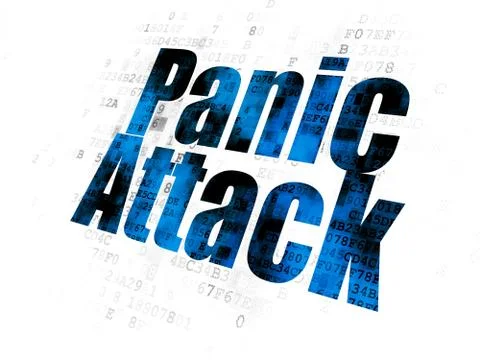 Medicine concept: Panic Attack on Digital background Stock Illustration