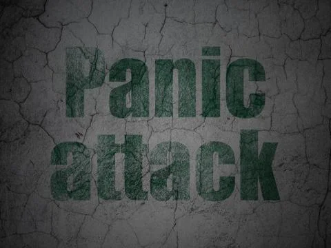 Medicine concept: Panic Attack on grunge wall background Stock Illustration