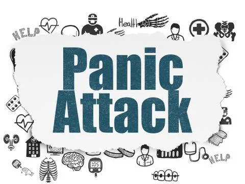 Medicine concept: Panic Attack on Torn Paper background Stock Illustration