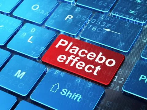 Medicine concept: Placebo Effect on computer keyboard background イラスト素材