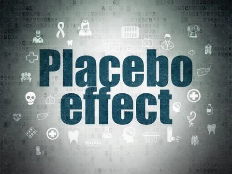 Medicine concept: Placebo Effect on Digital Data Paper background Stock Illustration