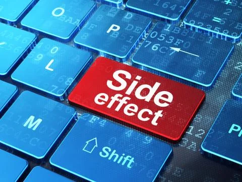 Medicine concept: Side Effect on computer keyboard background 스톡 일러스트