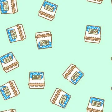 Medicine containers garbage vector seamless pattern Stock Illustration