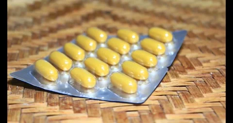 Medicine on disk Stock Footage 293556523