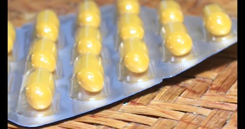 Medicine on disk Stock Footage 293556531