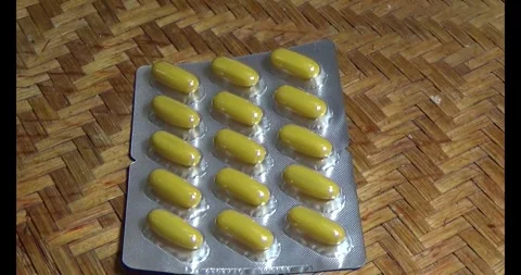 Medicine on disk Stock Footage 293804484