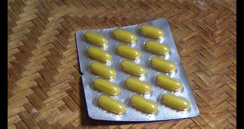 Medicine on disk Video stock 293804518