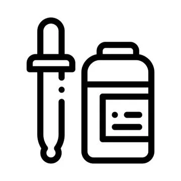 Medicine Dropper Supplements Icon Vector Illustration Illustrazione stock