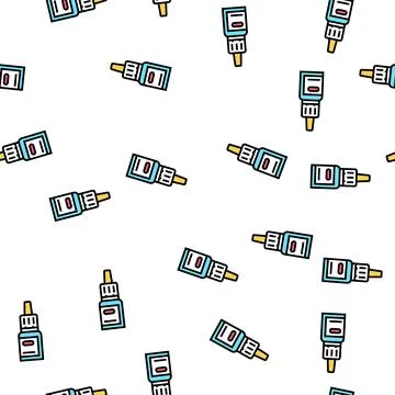 Medicine drops bottle vector seamless pattern Illustrazione stock