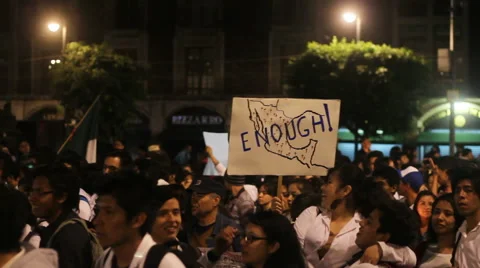 Medicine estudents protesting Stock Footage 42986239