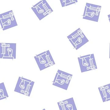 Medicine experiment testing glyph seamless pattern Stock Illustration